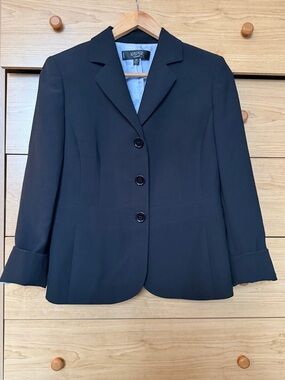 Kasper Black Tailored Blazer | Timeless Office to Dinner Chic